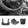Real Carbon Fiber For Fiat 595 2026 Car Steering Wheel Base Decorative Frame Sticker Car Interior Accessories