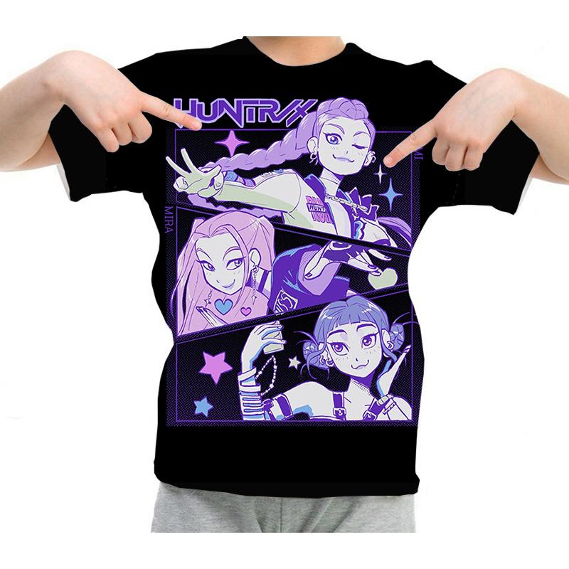 KPop Demon Hunters Cartoon Anime 3D Print T-Shirts Men Women Fashion Streetwear Short Sleeve T Shirt Male Tees Tops Man Clothing