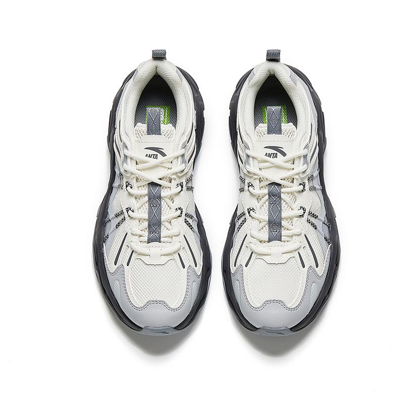 ANTA Casual Shoes Women's Low top Ivory White/Lime Stone/Castle Gray 122628857-4