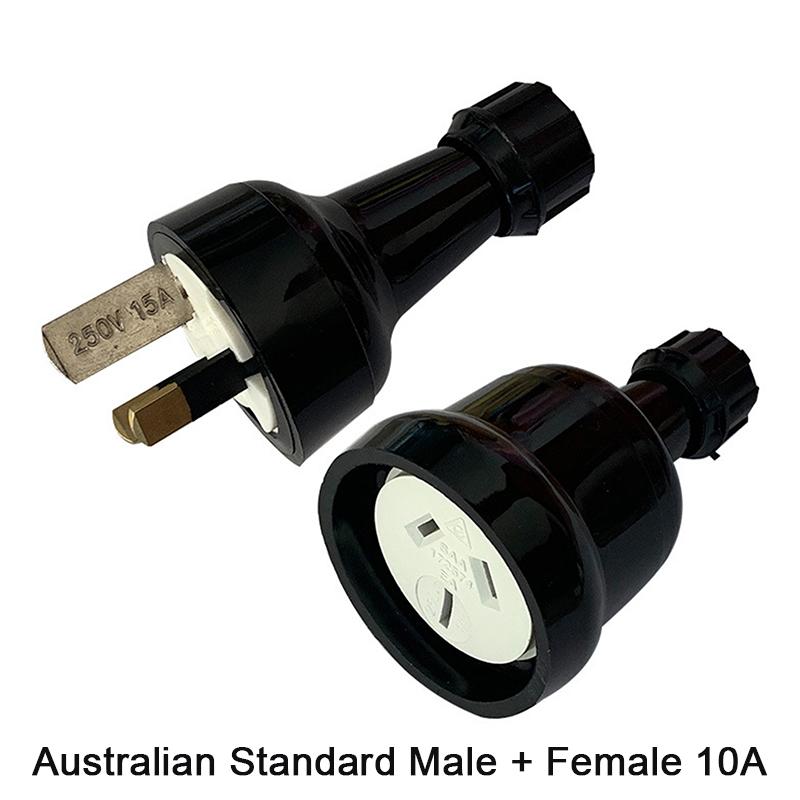 1/2PCS Plastic Rewirable Plug Socket Australian Female Socket 3 Prong Electrical Socket Grounded Rewire Socket DIY Assembled