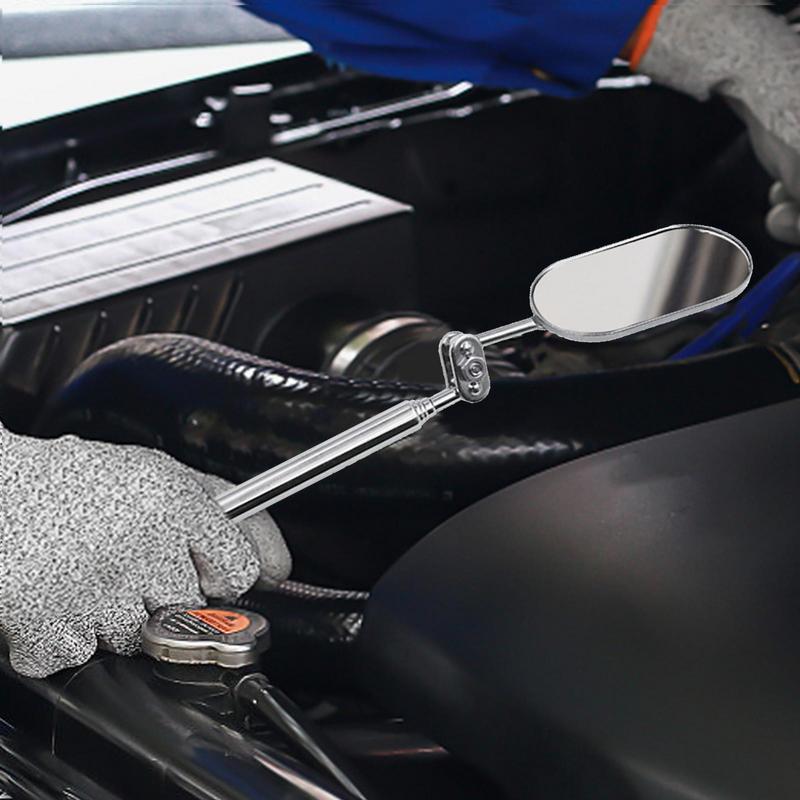 Telescoping Inspection Round Mirror 360 Retractable Extending Car Angle View Pen Adjustable Telescopic Car Inspection Mirror