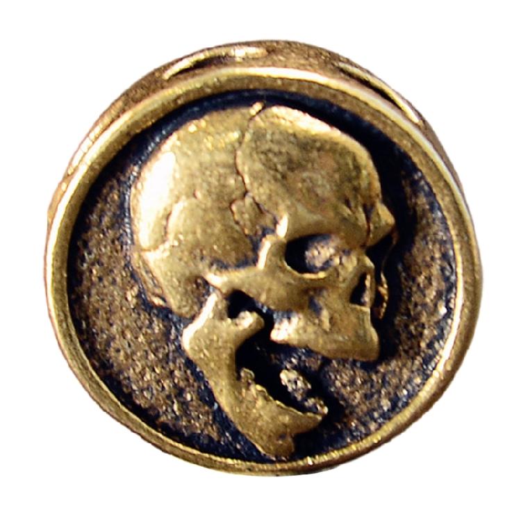 

Artistic Skull Metal Beads for Creative Paracord Projects and Fashionable Jewelry Large Hole Charm Artistic Collectibles жовтий