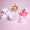 Cute Crown Jewelry Storage Box Epoxy Resin Casting Silicone Mold Craft Tools, White