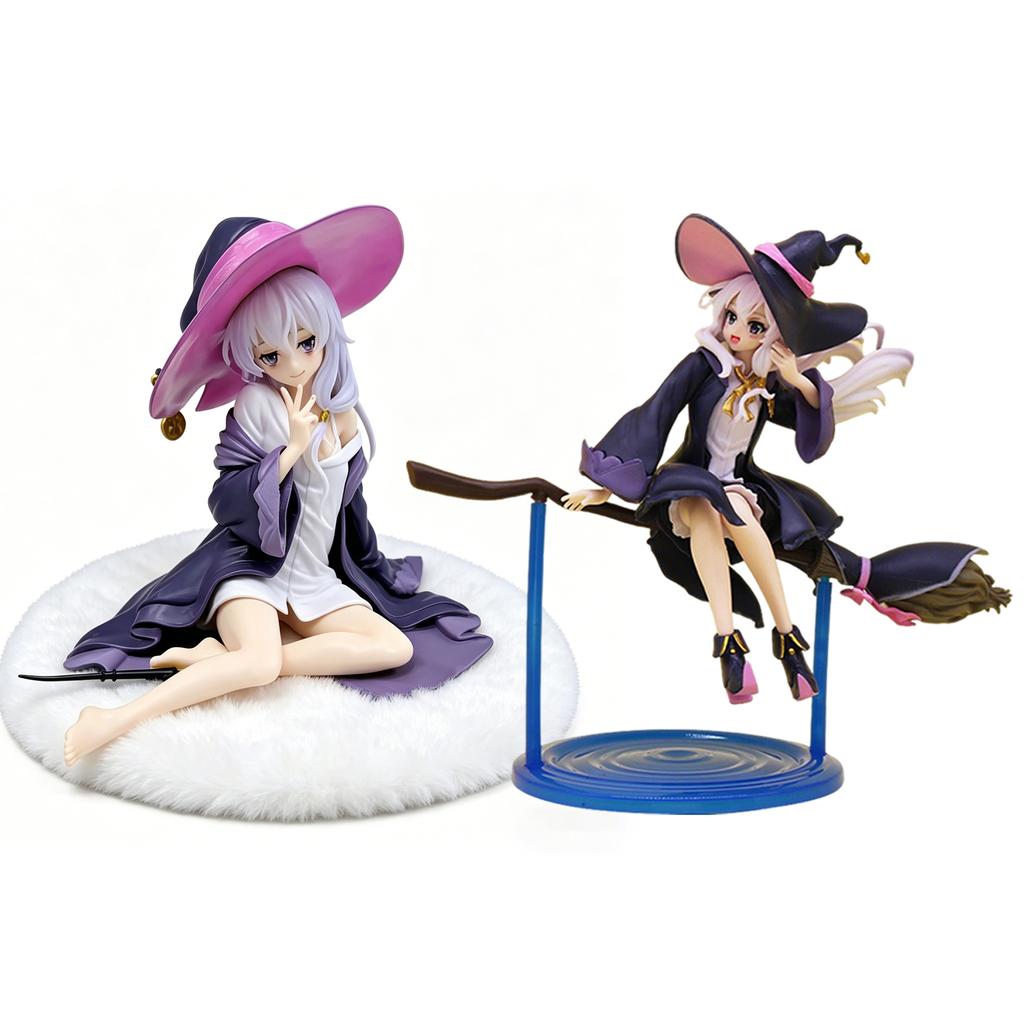 1-2 Stück Elaina Anime Figur Die Wandernde Hexe: Die Reise der Elaina~Entspannungsversion~ Actionfigur Hexe Figur Modell Spielzeug Geschenk