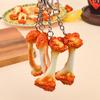 Pvc Chicken Wing Bone Charm Simulated Chicken Leg Bone Key Ring Props Imitation Food Key Chain Bag Pendant Decoration Cute Gift