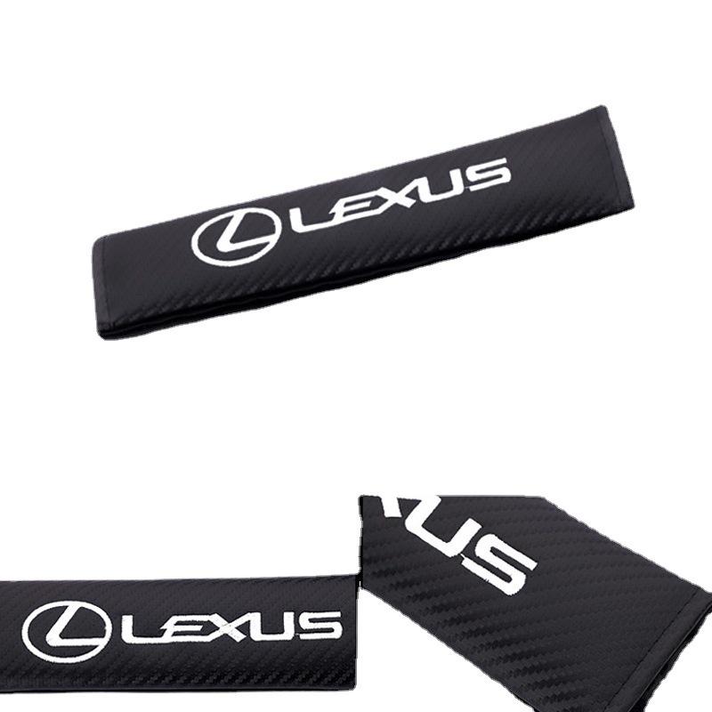 Mustang Carbon Fiber Seat Belt Shoulder Pads with Logo