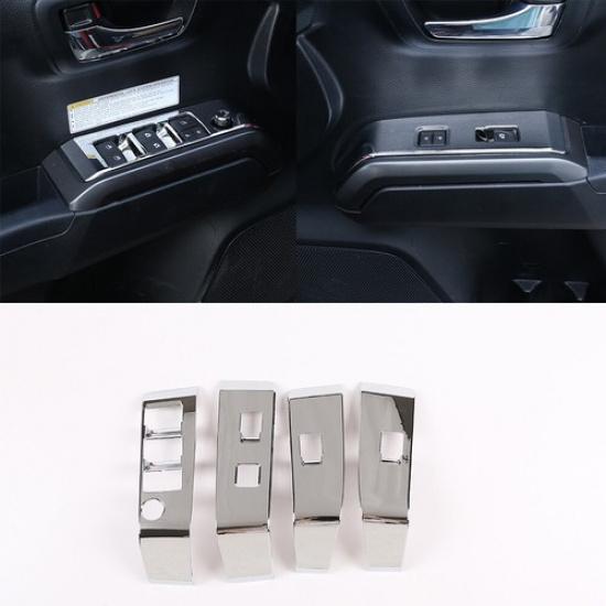 Multicolor ABS Door Window Lift Switch Button Trim For Toyota Tacoma 2016-