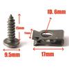 M5*16 Self Tapping Screws U Clamps Kit Universal Auto Engine Undertray Guard Fender Bumper Trim Retainer Metal Fastener Clip