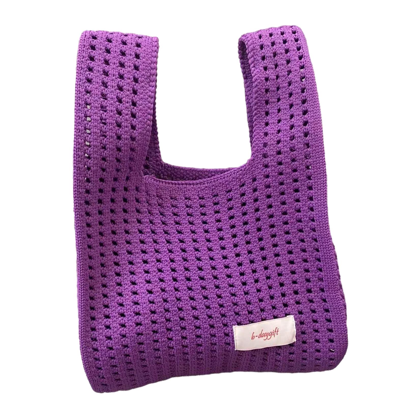 

Women Shoulder Wrist Bag Fashion Female Portable Summer Casual Weave Women Handbag for Travel Beach Party Gift Festivals Wedding фіолетовий