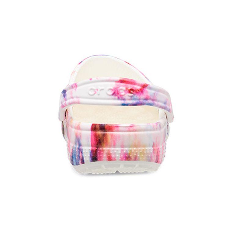 Crocs EVA Classic Tie-Dye Pattern Clogs Women Footwear White Multicolor 205453-6TS