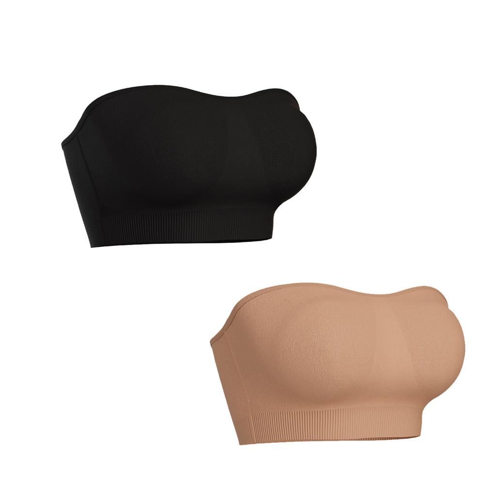 Summer thin women's removable strapless bra padded tube top non-slip silicone seamless rimless tube top bra