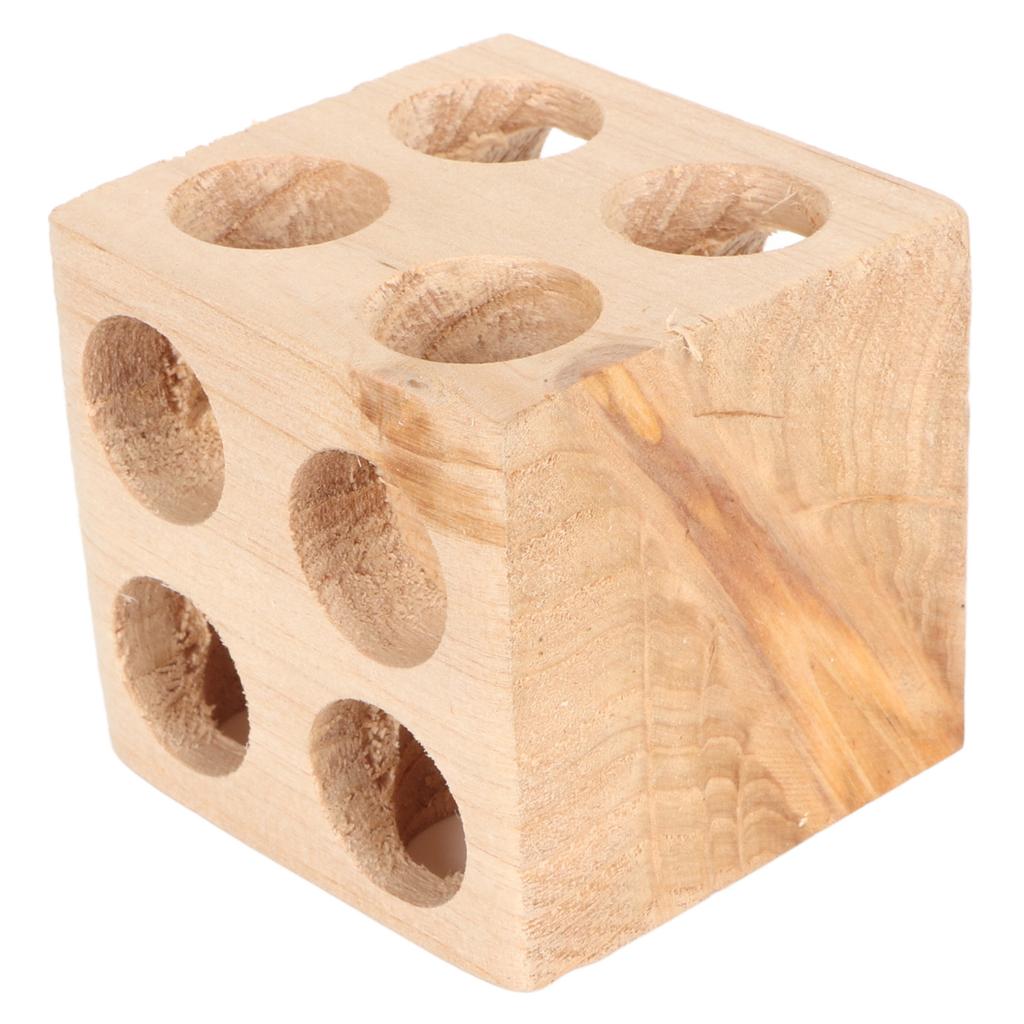 Bird Block Toy Foraging Shredding Wooden Block Chewing Toy for Lovebirds Cockatiels Budgies