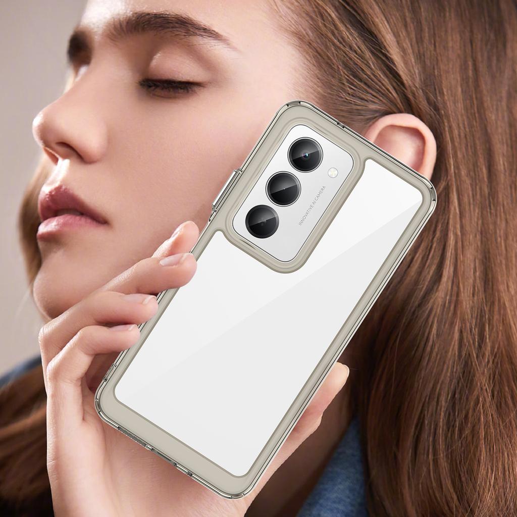 För Xiaomi Redmi 15 5G (Global) (169 mm) Telefonskal WANLONFENG XC-serien TPU Akrylskydd med Härdat Glas (Stort linshål)