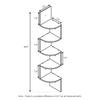 Furinno Rossi Espresso Corner Shelf, 5-Tier Wall-Mounted Floating Shelf [Officially Imported from Japan]