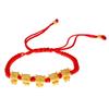 Five Niu Send Blessing Men's and Women's Bracelets Natural Year of the Ox Red Rope Woven Bracelets Good luck and safety High-end gift jewelry