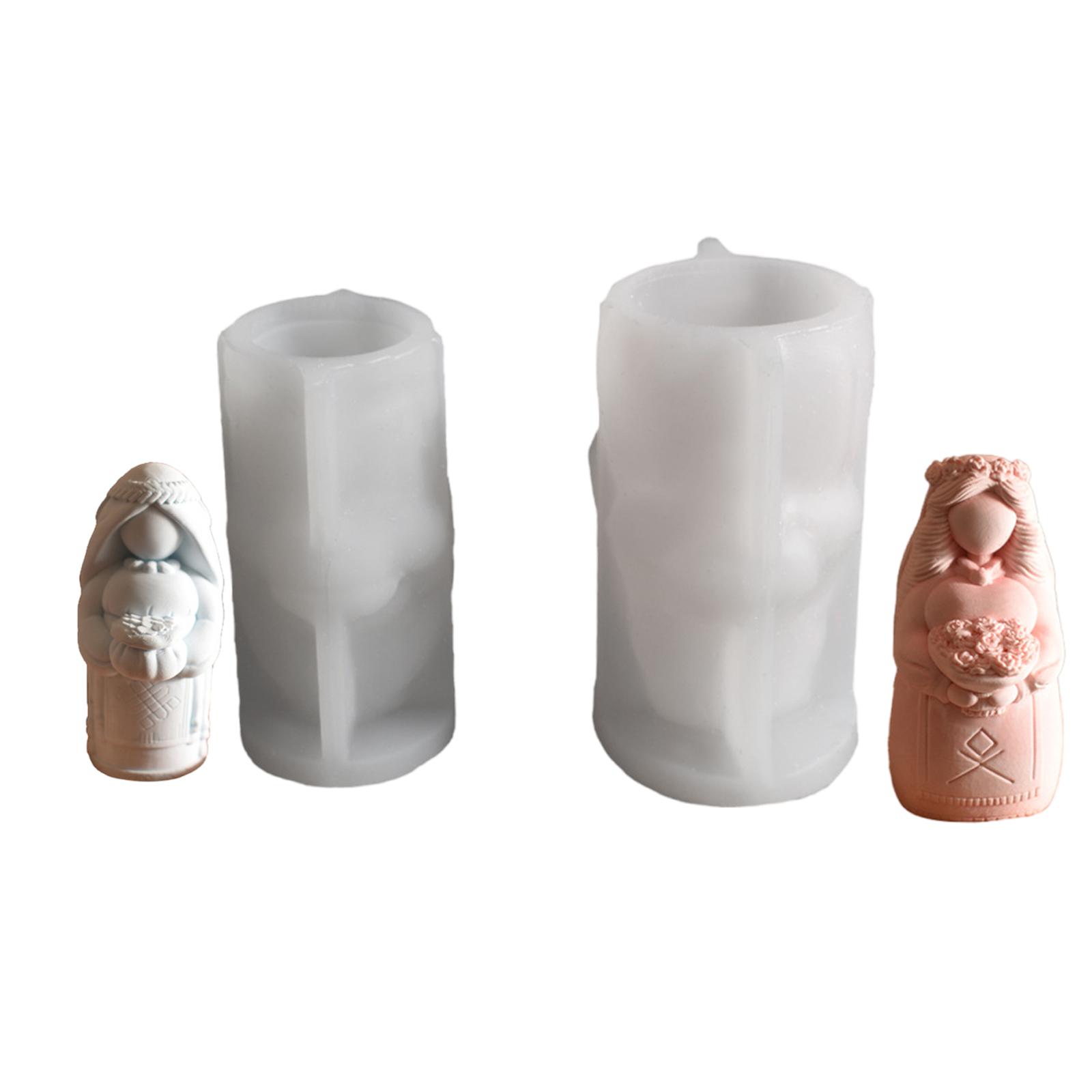 

3D Невеста с цветком, форма для изготовления свечей, силиконовая форма для уникальных поделок ручной работы, форма для изготовления свадебного декора