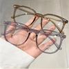 New Retro Ultra-Light Glasses Anti-Blue Light Flat Glasses Female Fashion Exquisite Casual Transparent Frame Flat Light Glasses