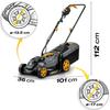 Light Electric Lawn Mower, Powerful With Adjustment, Humberg