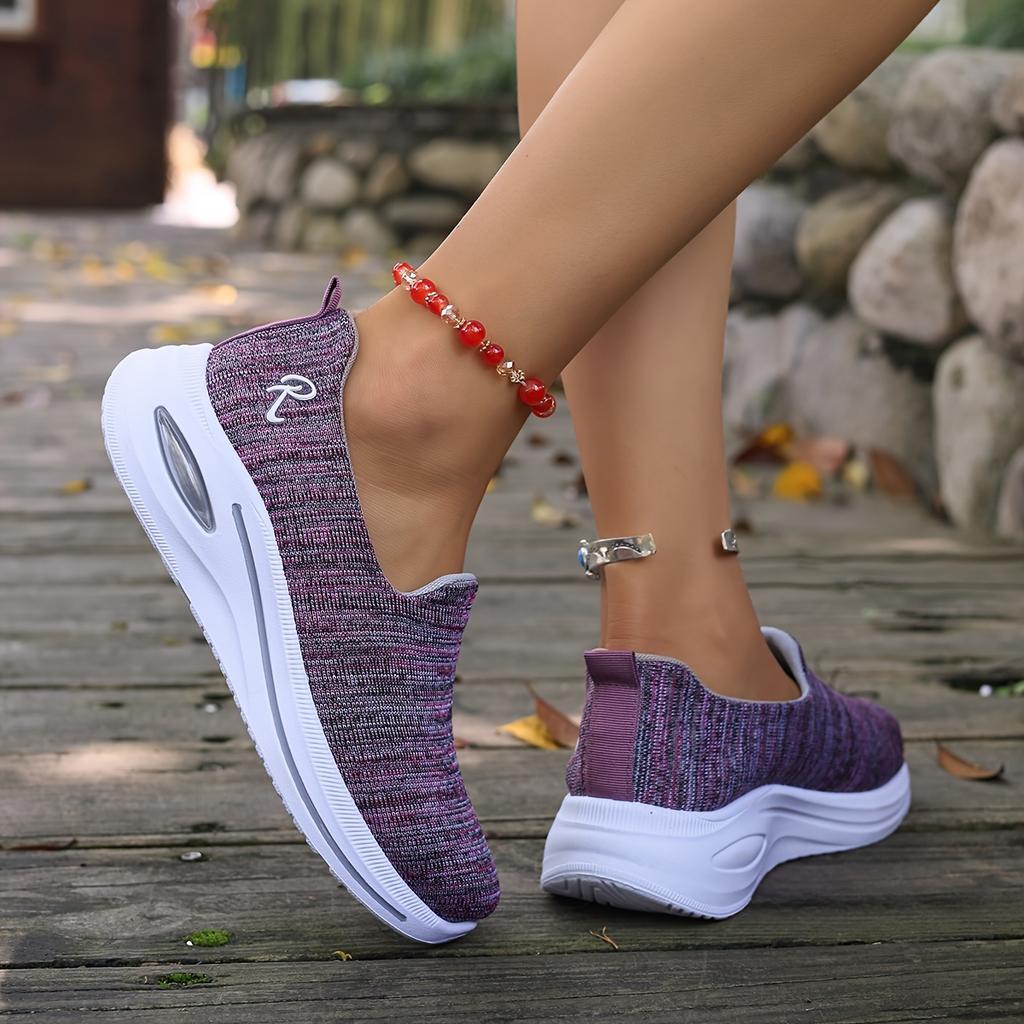Women's Multi-color Breathable Slip-on Thick-soled Sports Shoes Lightweight and Non-slip, Comfortable and Casual, Suitable for Daily Walking Shoes