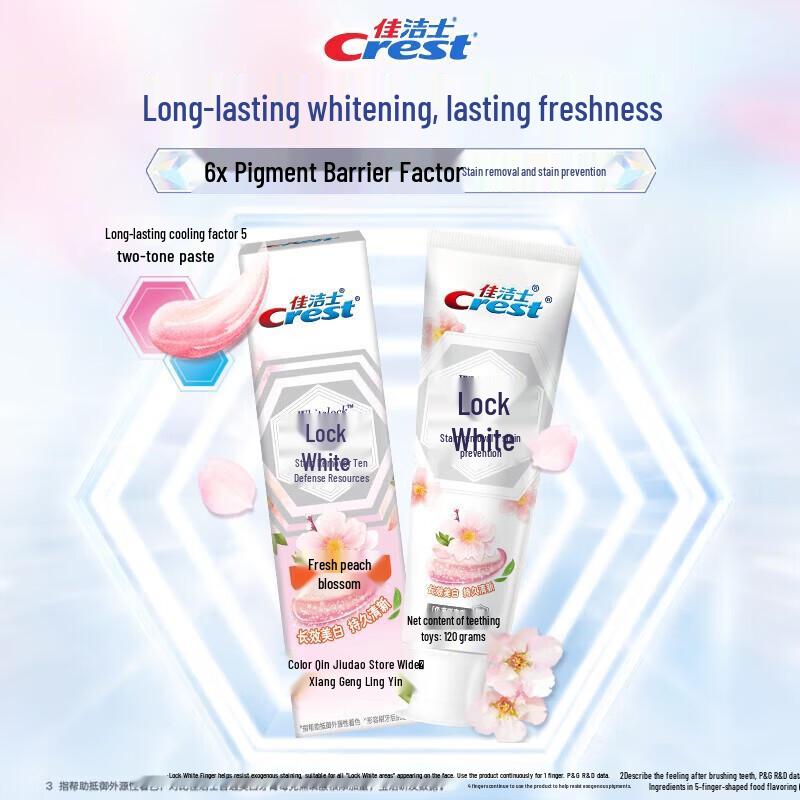 Crest Fresh Snow Cherry Dual-Color Whitening Toothpaste