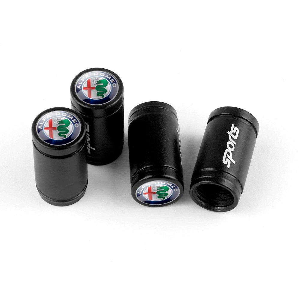 4Pcs 3D Metal Alloy Car Wheel Tire Valve Stem Caps Cover For Alfa Romeo 159 Mito Tonale Stelvio Giulietta Giulia TZ3 Car-Styling ysdf45