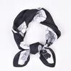 Scarf with print, women' synthetic silk, gift scarf, 70x70