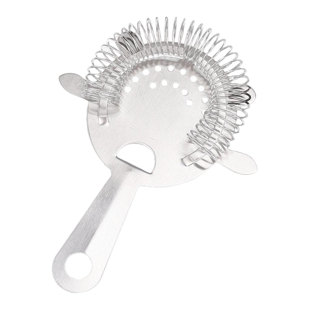 Cocktail-Sieb aus Edelstahl. Federfilter-Design für effiziente Filterung von Eis und Verunreinigungen. Kompatibel mit verschiedenen Cocktailgläsern und