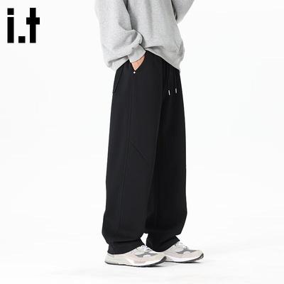 Fingercroxxit Herren Schwergewichtige Gebogene Bein Weite Freizeit Hose