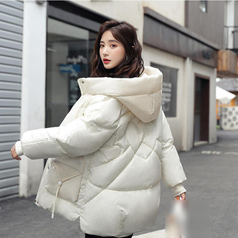 Cotton-padded Jacket Women's Korean Version of The Loose Hooded Padded Jacket Loose All-match Thick Warm Jacket