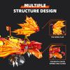 Non-Toxic 409Pcs Fire Dragon Building Blocks Flying Dragon Animal Model Bricks Creative Desktop Decoration Children Diy Toys Kids Holiday Gifts