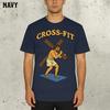 T-shirt da Uomo con Stampa di Parole di Gesù Umorismo Cross-fit Hip Hop Street Manica Corta T-shirt Colore Unico Casual Moda Estiva