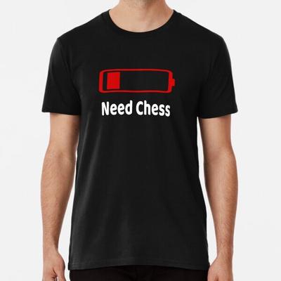 Nízká Baterie Potřebuji Šachy Tričko Aktivity HobT-Shirt S-5XL Nejlepší Tričko