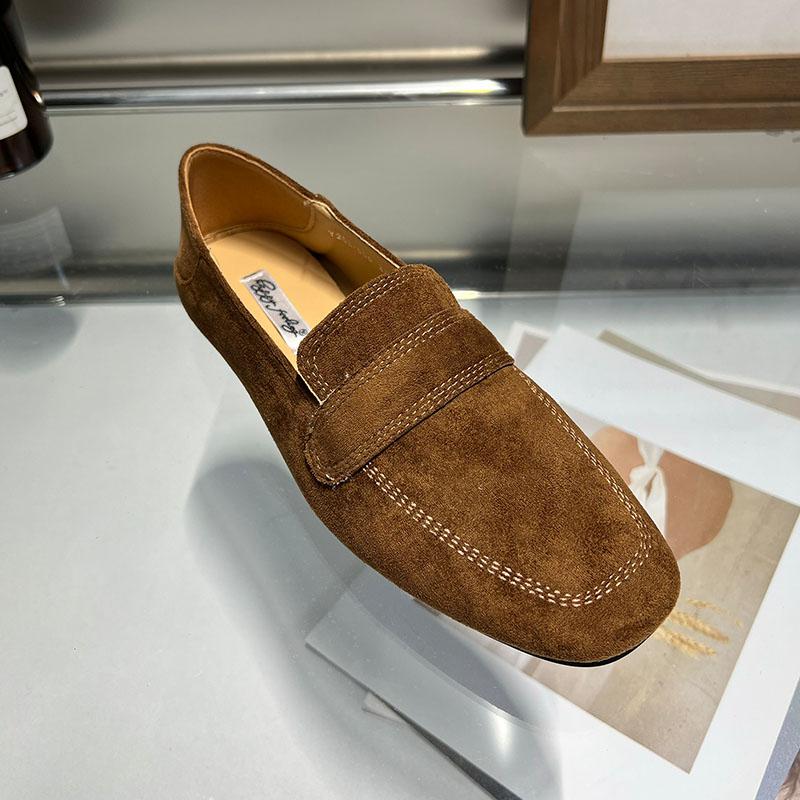 Soft Female Casual Footwear Flats with Shoes for Women Loafers Fashion Shallow Square Toe Ladies Flats Slip on Shoes