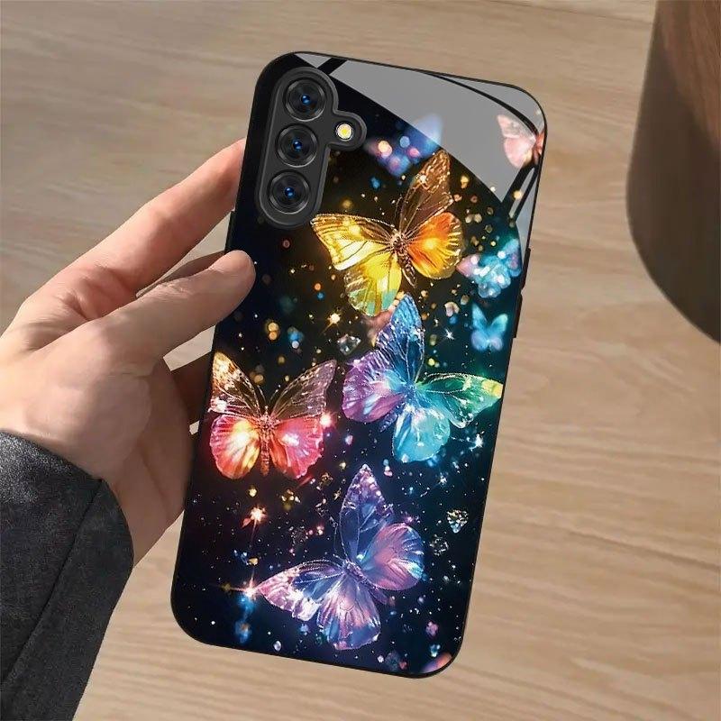 Polished Crystal Butterfly Fashion Phone Cases Phone Case Coque Fundas for Samsung Galaxy S26 S25 S24 S23 S22 S21 FE Ultra Plus