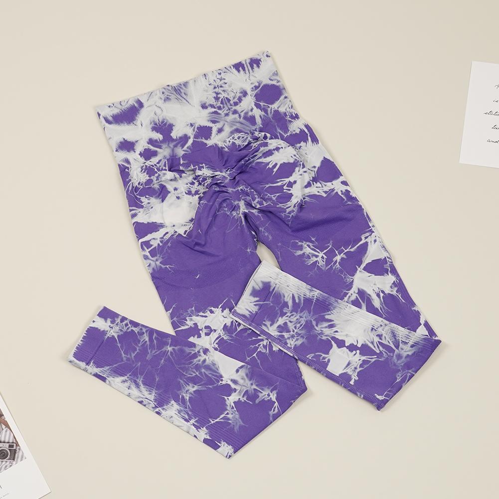 Women Tie Dye Leggings Seamless High Waist Yoga Pants Butt Lift Tummy Control Gym Tights Quick Dry Workout Bottom