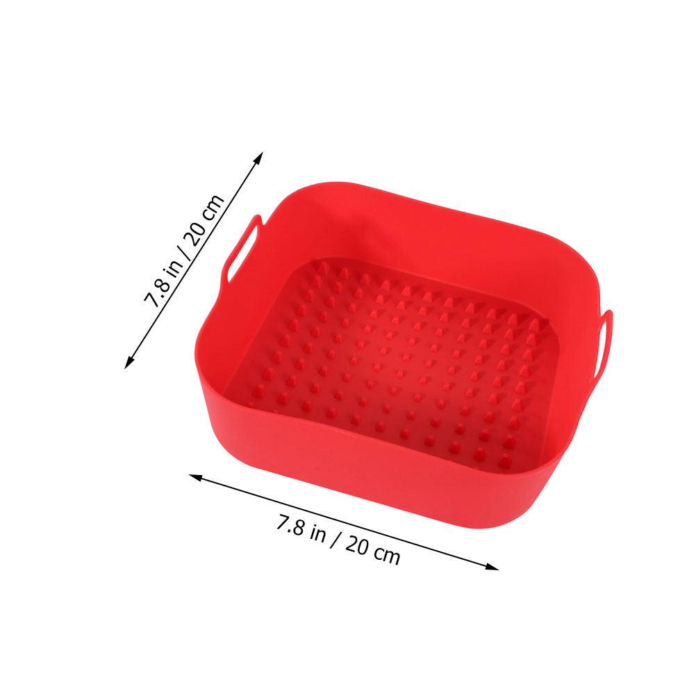 Reusable Air Fryer Silicone Liner Nonstick Heat Resistant Cooking Baking Tool Household Accessories Air Fryer Silicone Liner красный