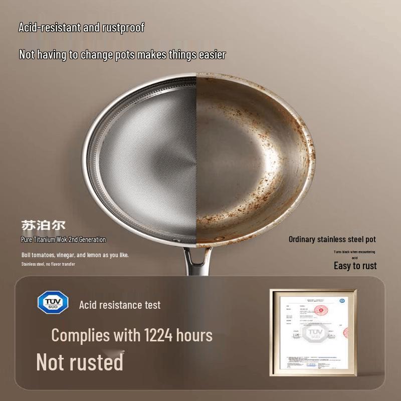 SUPOR Pure Titanium Non-Stick Stir-Fry Pan - 32cm