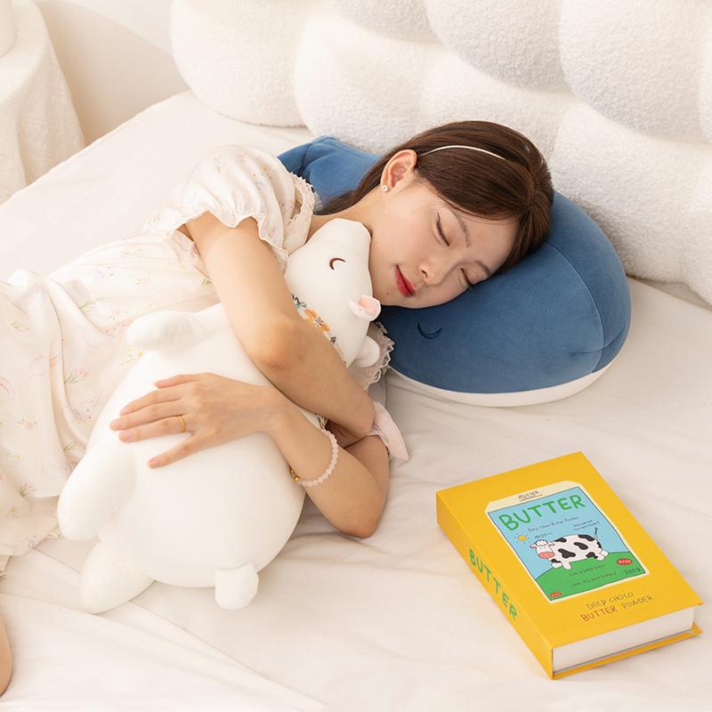 Blue Whale Plush Toy Down Cotton Stuffed Ultra Soft Aquatic Animal Cartoon Plushie Sleeping Pillow Companion Men Gift