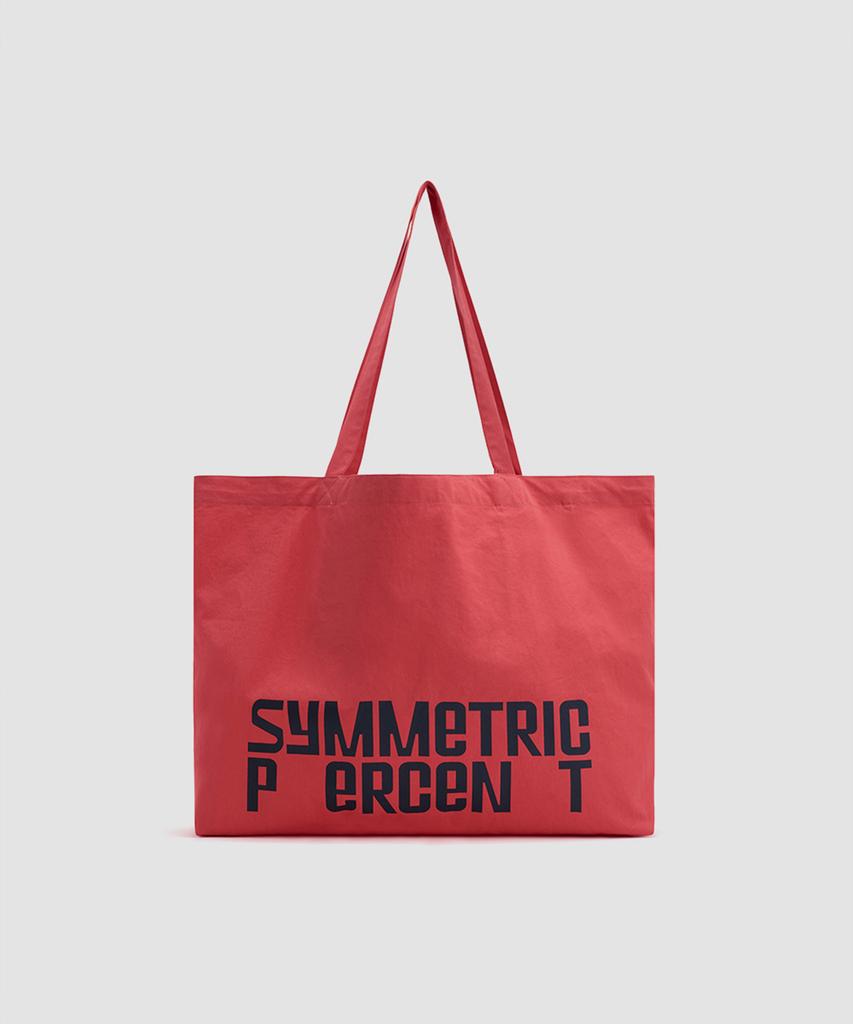 Symmetricpercent Color Logo Cotton Bag / Red