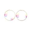 Big Round Circle for Women Girls Fashion Temperament Lady Gifts New Hot 1 Pair Double Butterfly Gold Hoop Earrings Creative Gift