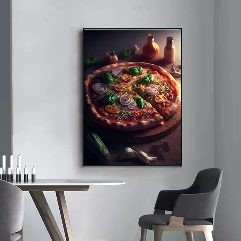 Delicious Pizza Wall Art Poster Healing Temptation Food Canvas Prints Painting Restaurant Kitchen Living Room Home ation