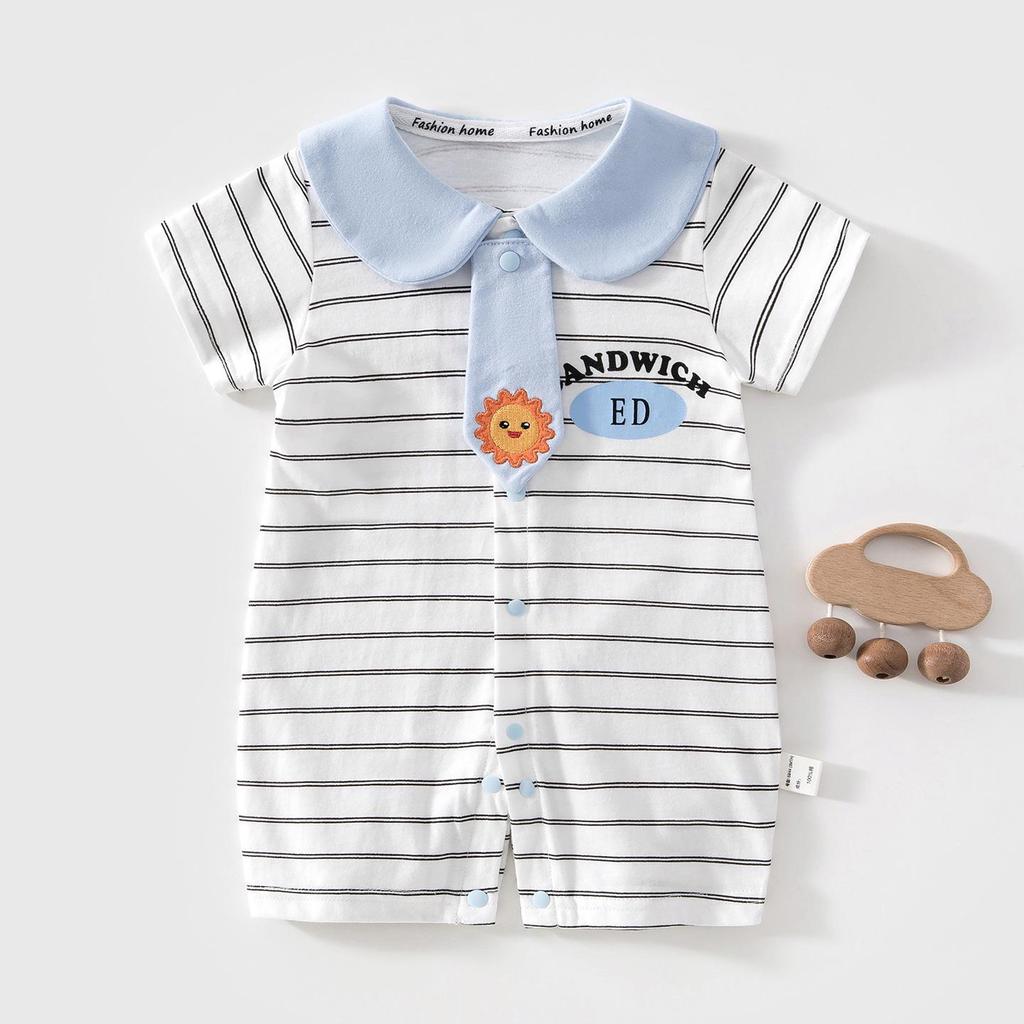 Summer Baby Short-Sleeve Bodysuit - Cotton Romper for Newborns