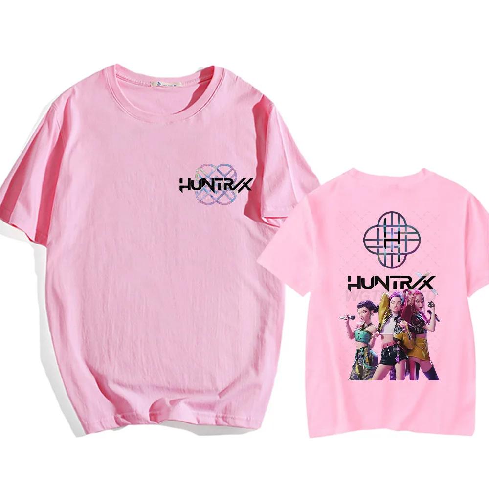 Loose Crew Neck Short Sleeve T-Shirt K Pop Demon Hunters Hunter Group Print Base Layer Top