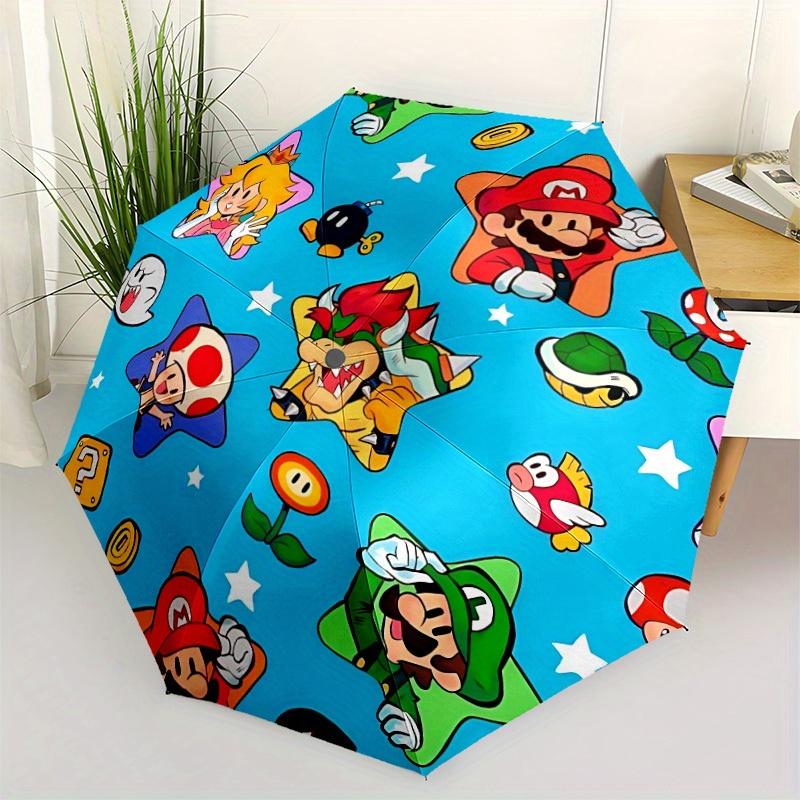 1pc Super Mario Automatic Umbrella 8-Bone Design Compact Gear for Outdoor Travel, Perfect Gift for Friends or Family Yy280828140