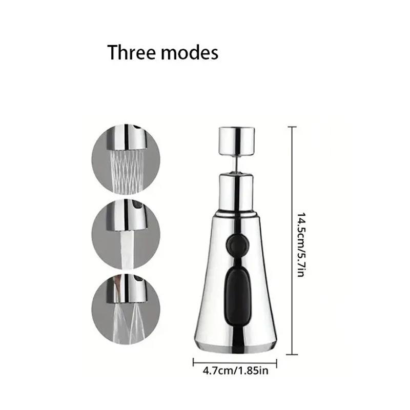 Multipurpose Kitchen Faucet Extender 360° Universal Rotating Sprinkler 3 Water Spray Modes Faucet Anti-Splash