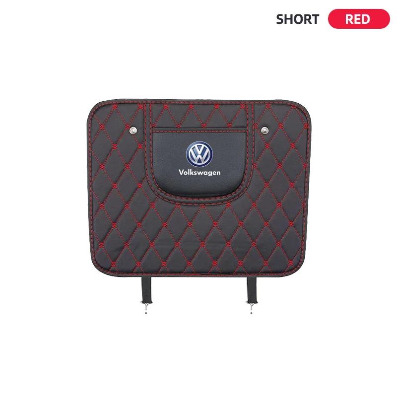 

2025 Hot Leather Car Anti-Kick Mats Auto Seat Back Protector Cover For Volkswagen Tharu R Polo T5 GTI Tiguan Passat R-Line Sciro