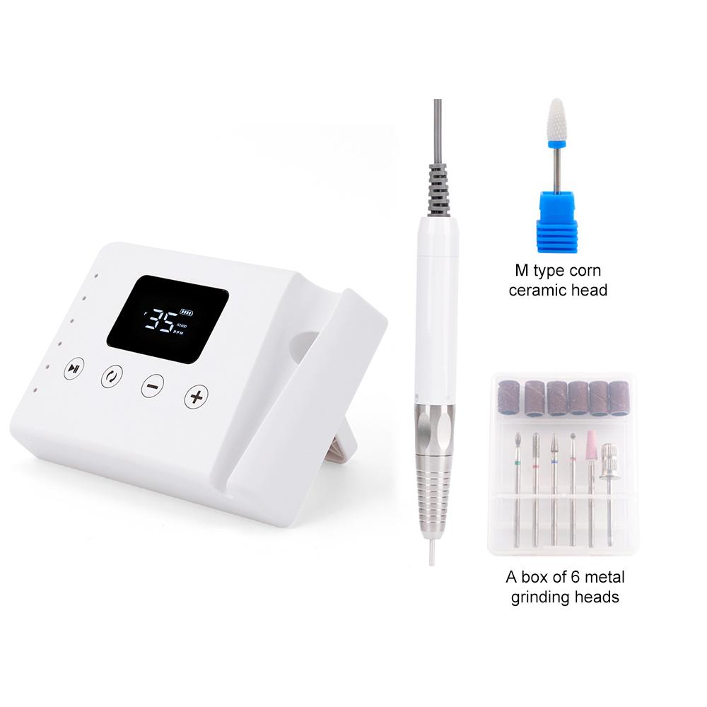 

BEPAN Brushless 35000RPM Portable 2-in-1 Desktop Nail Drill Machine Drilling Manicure Nail Polisher 85w Powerful with Bit Set US