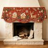 Christmas Fireplace Decorative Cloth for Holiday Party and Mantel Decoration