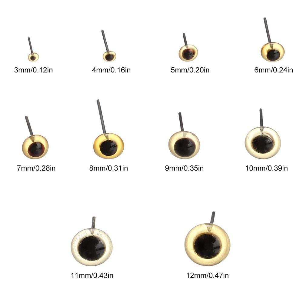 DIY Toys 3/4/5/6/7/8/9/10/11/12mm Transparent Glass Eyes Bears Needle Felting Animals Puppets Making Dolls Accessories