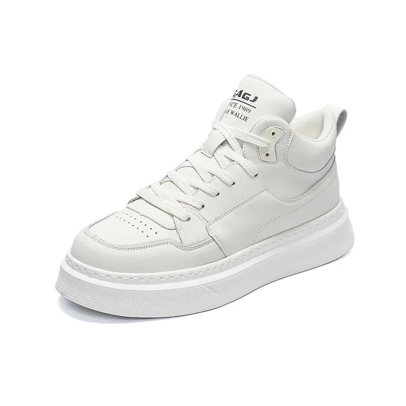 

Модные повседневные высокие кроссовки для мужчин на осень-зиму, модные мужские кроссовки из коровьей кожи с мягкой подошвой, дизайнерская спортивная обувь на платформе 38